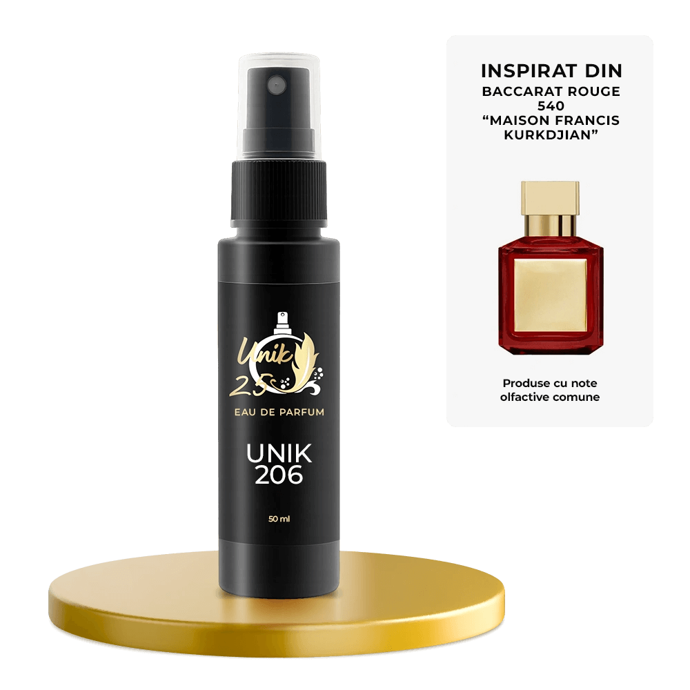 Apa de parfum 50 ml - Unik 206 Inspirat din Baccarat Rouge 540