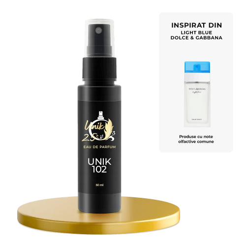 Apa de parfum 50 ml - Unik 102 Inspirat din Light Blue - Dolce&Gabbana