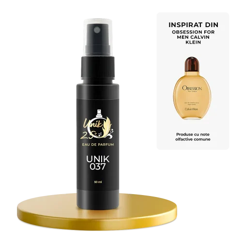 Apa de parfum 50 ml - Unik 037 Inspirat din Obsession for Men - Calvin Klein